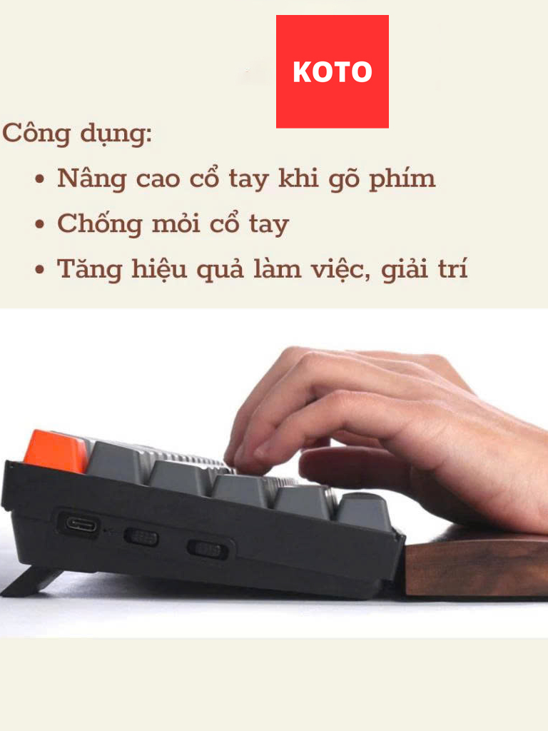 Thiết kế của Kệ Kê Tay Bàn Phím Gỗ Cao Cấp
