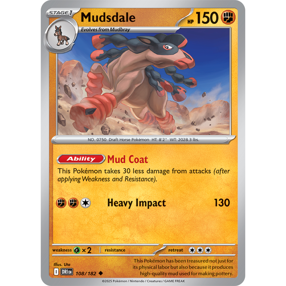 [KW2 Pokemon] [EN] Thẻ 108/182 Mudsdale - DRIEN | Shopee Việt Nam