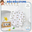 Set 3/5 Áo Dài Tay Vạt Chéo HH Nền Trắng In hoạ tiết cho bé sơ sinh 0-9 tháng [HH-AL07T] Đậu Đậu Store