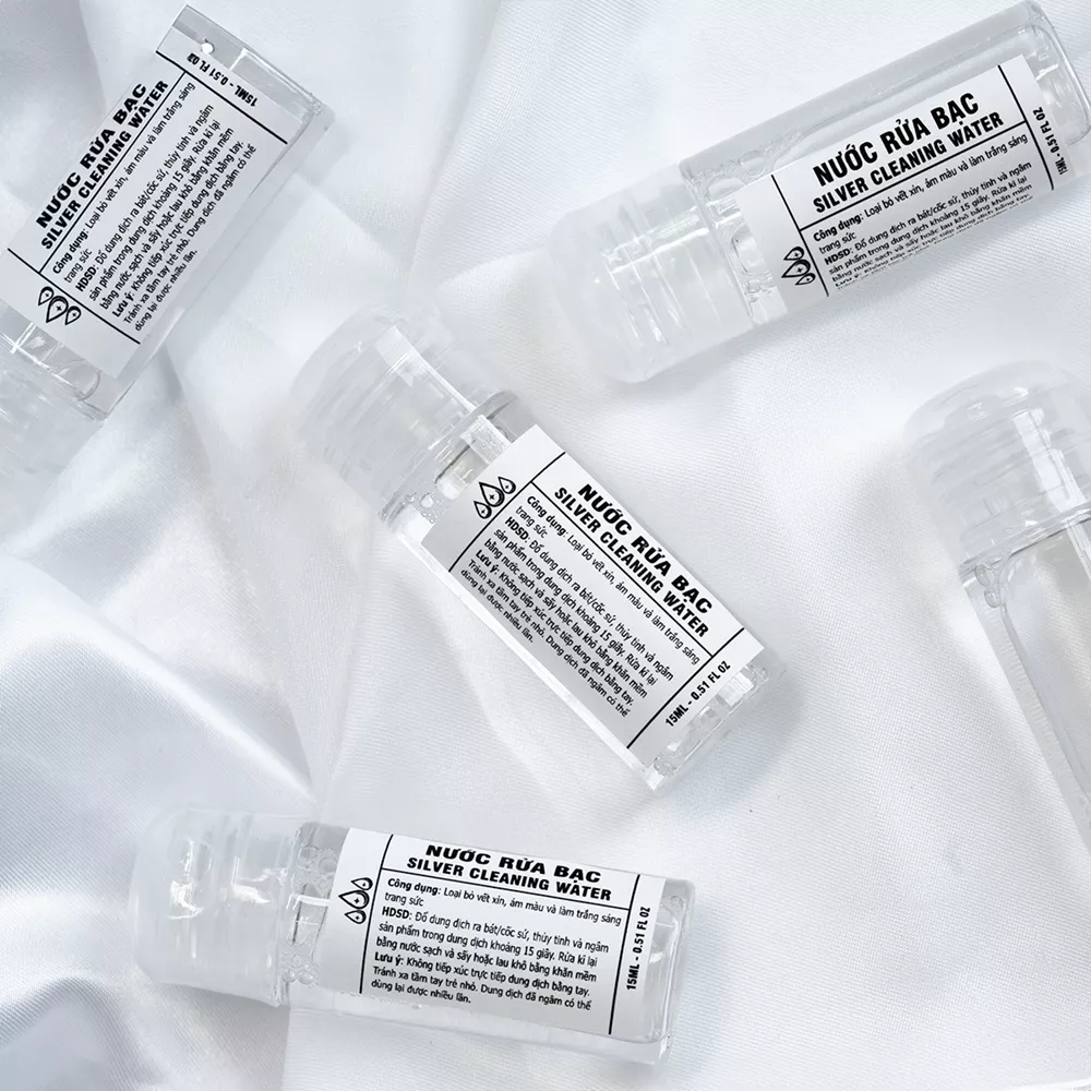 Nước rửa trang sức bạc IMOON, dung dịch làm sáng bóng bạc như mới 15ml