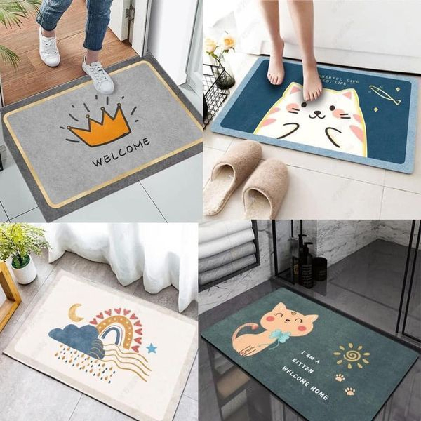 Thảm Lau Chân ❤️Thú 3D❤️ Thảm trải sàn thiết kế lót chân chống trơn trượt - Giao mẫu ngẫu nhiên hình