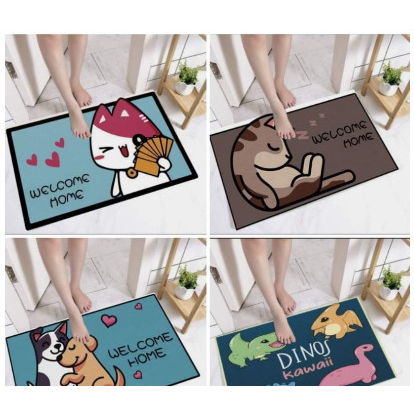 Thảm Lau Chân ❤️Thú 3D❤️ Thảm trải sàn thiết kế lót chân chống trơn trượt - Giao mẫu ngẫu nhiên hình