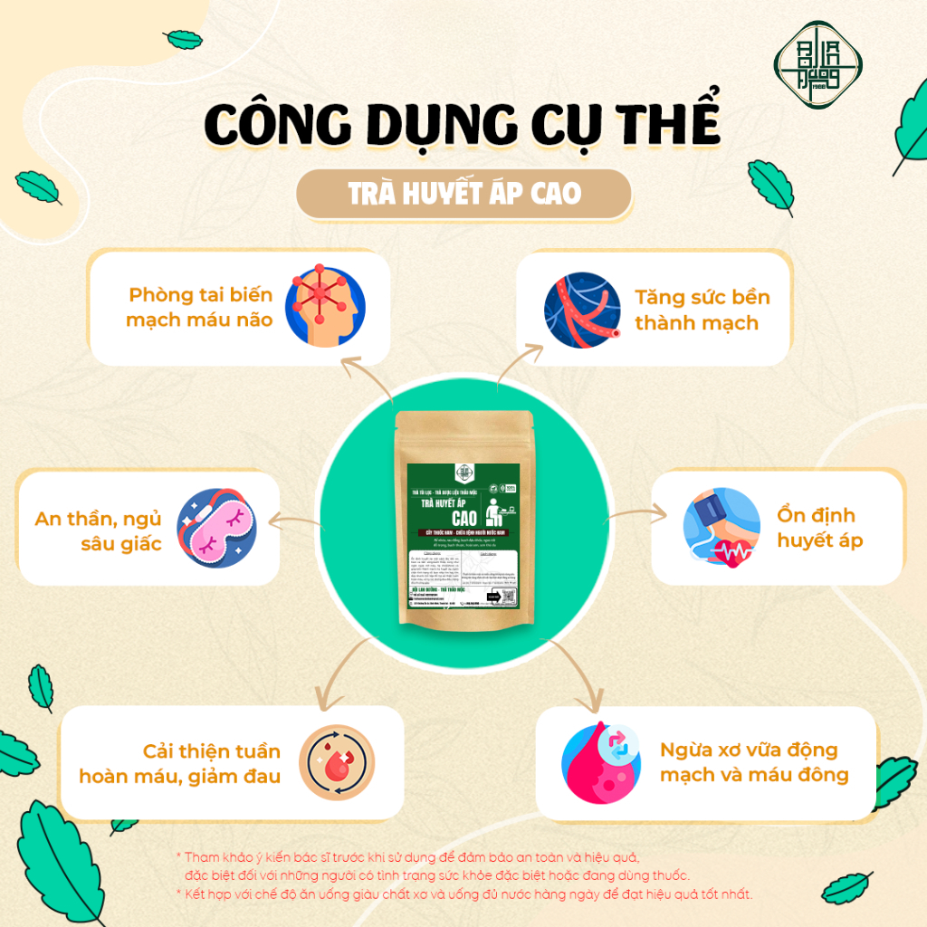 Trà Huyết Áp Cao - Bội Lan Đường - Túi 50 lọc