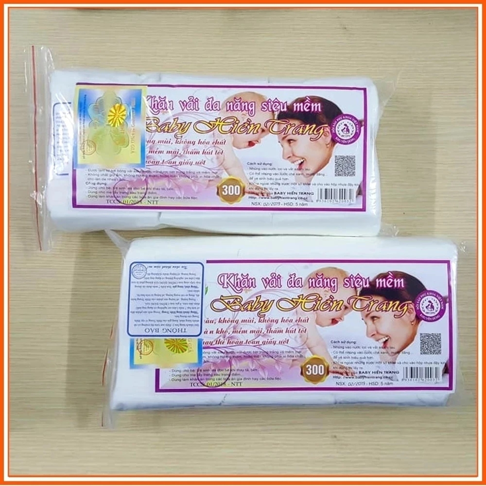 Khăn Khô Đa Năng Baby Hiền Trang Gói Khoảng 200gr 145 đến 150 Tờ Hàng Loại 1