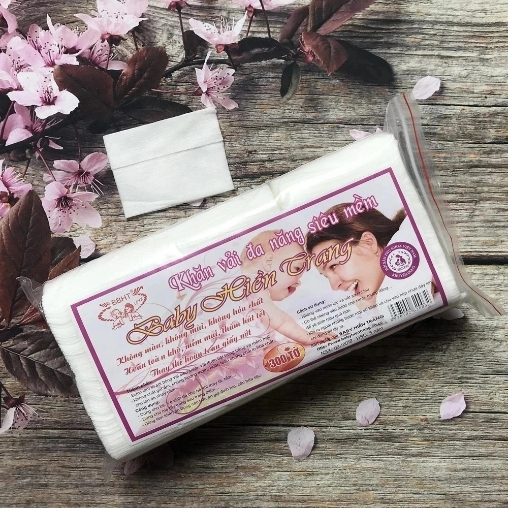 Khăn Khô Đa Năng Baby Hiền Trang Gói Khoảng 200gr 145 đến 150 Tờ Hàng Loại 1