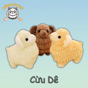 Gấu bông Cừu DuDu Trắng gấu bông Dê dễ thương mềm mại đáng yêu Thú nhồi bông cao cấp Quà tặng Gấu Bông Cute - Bông Store