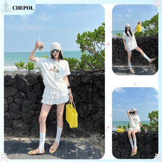 Áo thun nữ Chepol in chữ cao cấp, áo phông chất cotton co dãn 2 chiều thoáng mát, mùa hè có bigsize đến 120kg CP_10105