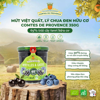 Mứt trái cây hữu cơ Comtes de Provence Organic Fruit Jams 350g sung, dâu tây, việt quất, mâm xôi...