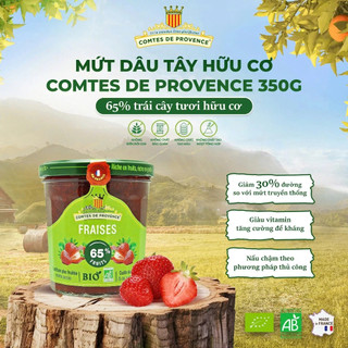 Mứt trái cây hữu cơ Comtes de Provence Organic Fruit Jams 350g sung, dâu tây, việt quất, mâm xôi...
