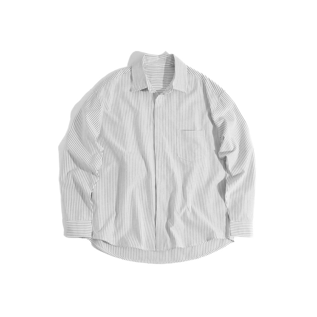 ÁO SƠ MI TAY DÀI KẺ SỌC OXFORD FORM BIG BOXY "ONLY TAG" WONDERSTU - UNISEX