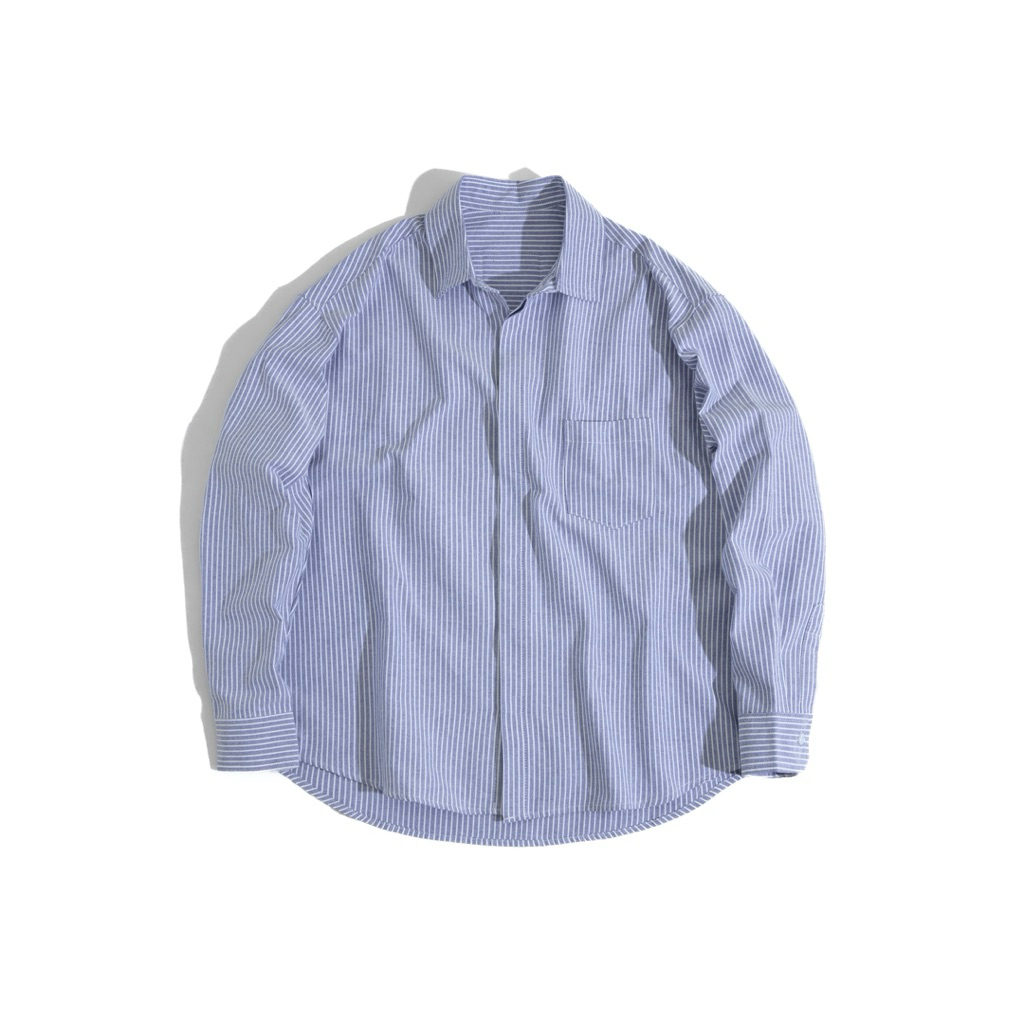 ÁO SƠ MI TAY DÀI KẺ SỌC OXFORD FORM BIG BOXY "ONLY TAG" WONDERSTU - UNISEX