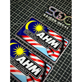 Tem Sticker Ép Nhiệt AHM Pro Racing Exhaust |SGDC - 1 Cái|
