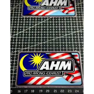 Tem Sticker Ép Nhiệt AHM Pro Racing Exhaust |SGDC - 1 Cái|
