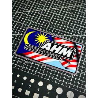 Tem Sticker Ép Nhiệt AHM Pro Racing Exhaust |SGDC - 1 Cái|
