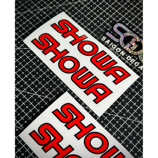 Tem Sticker Dán Phuộc Bình Dầu Showa Thailand, Chữ Showa Đỏ Keo Trong, Dán Bình Dầu |SGDC - 1 Cái/Cặp|