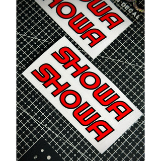 Tem Sticker Dán Phuộc Bình Dầu Showa Thailand, Chữ Showa Đỏ Keo Trong, Dán Bình Dầu |SGDC - 1 Cái/Cặp|