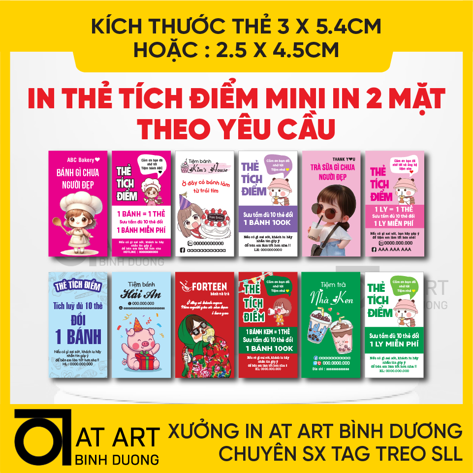 IN THEO YÊU CẦU - 1000 THẺ TÍCH ĐIỂM MINI - ATBD | Shopee Việt Nam