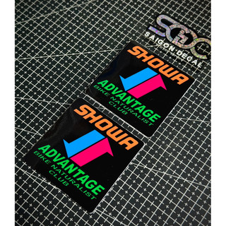 Tem Sticker Dán Phuộc Bình Dầu Showa Thailand Mẫu Tem Trắng & Đen |SGDC - 1 Cái/Cặp|