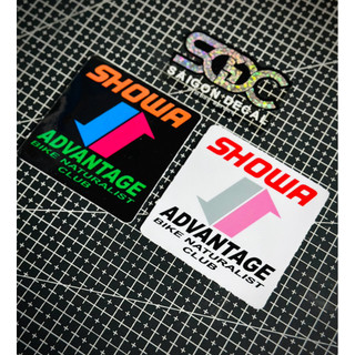Tem Sticker Dán Phuộc Bình Dầu Showa Thailand Mẫu Tem Trắng & Đen |SGDC - 1 Cái/Cặp|