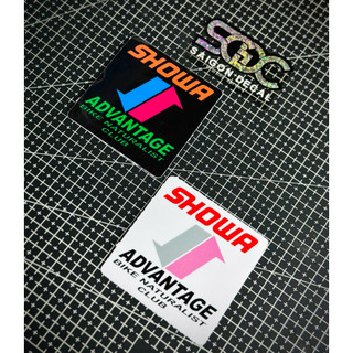 Tem Sticker Dán Phuộc Bình Dầu Showa Thailand Mẫu Tem Trắng & Đen |SGDC - 1 Cái/Cặp|