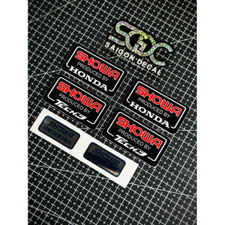 Tem Sticker Dán Phuộc Bình Dầu Showa Honda & Showa Tech 3 - 3 Mẫu 2025 |SGDC - 1 Cái/Cặp|
