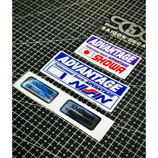 Tem Sticker Dán Phuộc Bình Dầu Showa Nissin & Japan 3 Mẫu Mới 2025, In Ép Nhiệt |SGDC - 1 Cái/Cặp|