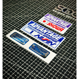 Tem Sticker Dán Phuộc Bình Dầu Showa Nissin & Japan 3 Mẫu Mới 2025, In Ép Nhiệt |SGDC - 1 Cái/Cặp|