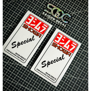Tem Sticker Dán Phuộc Bình Dầu Showa & Yoshimura Special Thailand 2025 In Trong Suốt 2 Màu Sắc |SGDC - 1 Cái/Cặp|