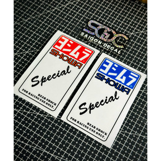 Tem Sticker Dán Phuộc Bình Dầu Showa & Yoshimura Special Thailand 2025 In Trong Suốt 2 Màu Sắc |SGDC - 1 Cái/Cặp|