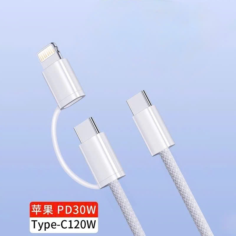 Dây dù cáp sạc nhanh 2 trong 1 và 4 trong 1 ( chuyển đổi cổng sạc )