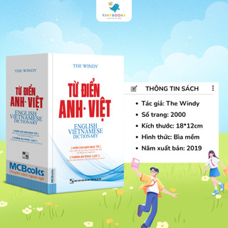 Sách - Từ Điển Anh Việt Phiên Bản Bìa Mềm Màu Trắng - Giải Nghĩa Đầy Đủ Ví Dụ Phong Phú
