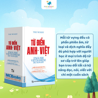 Sách - Từ Điển Anh Việt Phiên Bản Bìa Mềm Màu Trắng - Giải Nghĩa Đầy Đủ Ví Dụ Phong Phú