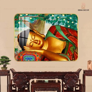 TRanh Đức Phật nhập Niết Bàn tráng gương siêu bóng để bàn treo tường