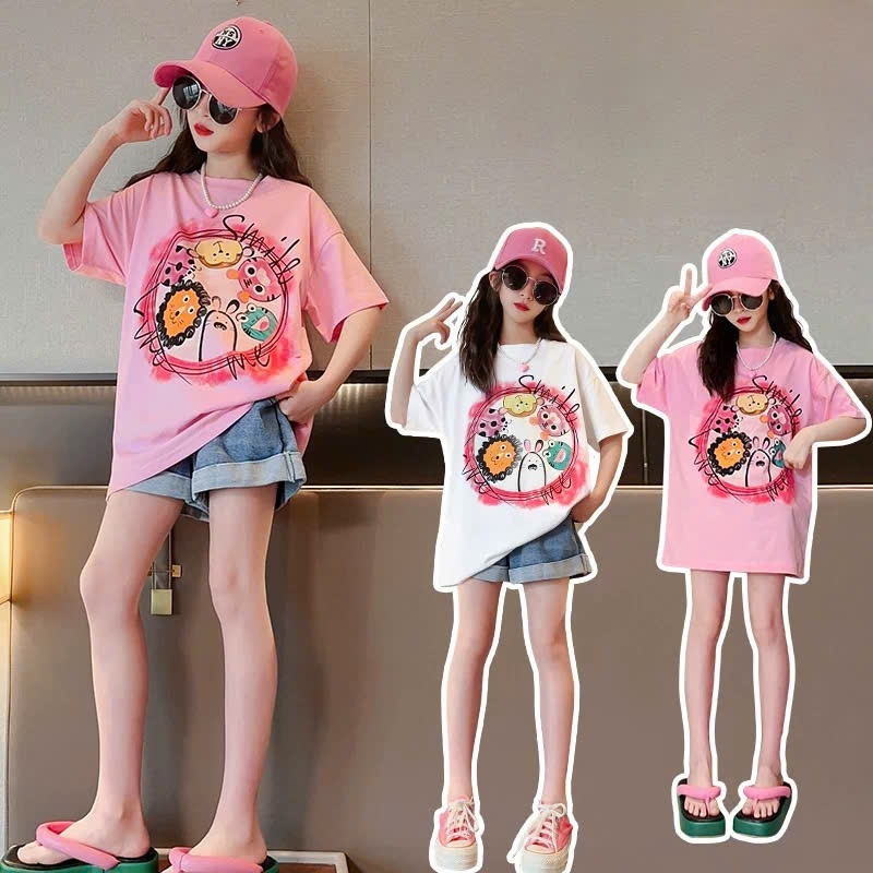 Áo phông cộc tay Smile cho bé gái size đại BEESHOP H25092