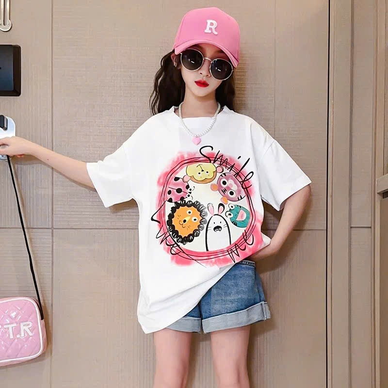 Áo phông cộc tay Smile cho bé gái size đại BEESHOP H25092