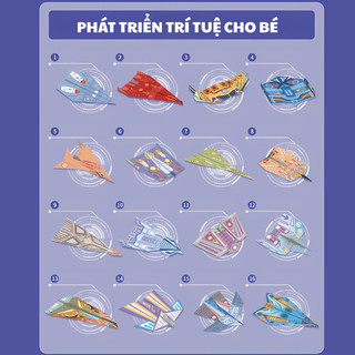 Đồ Chơi Gấp Máy Bay Giấy 3D Origami Thủ Công - Bộ Gấp Giấy Origami Máy Bay Với 32 Kiểu Gấp Thỏa Sức Cho Bé Lựa Chọn