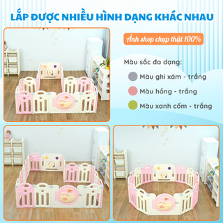 Quây Cũi Nhựa Gấp Gọn Pakey Mẫu Mới 2026, Quây Nhựa Cho Bé Cải Tiến 2 Đế Dùng Nhiều Loại Sàn, Nhựa An Toàn Cho Bé