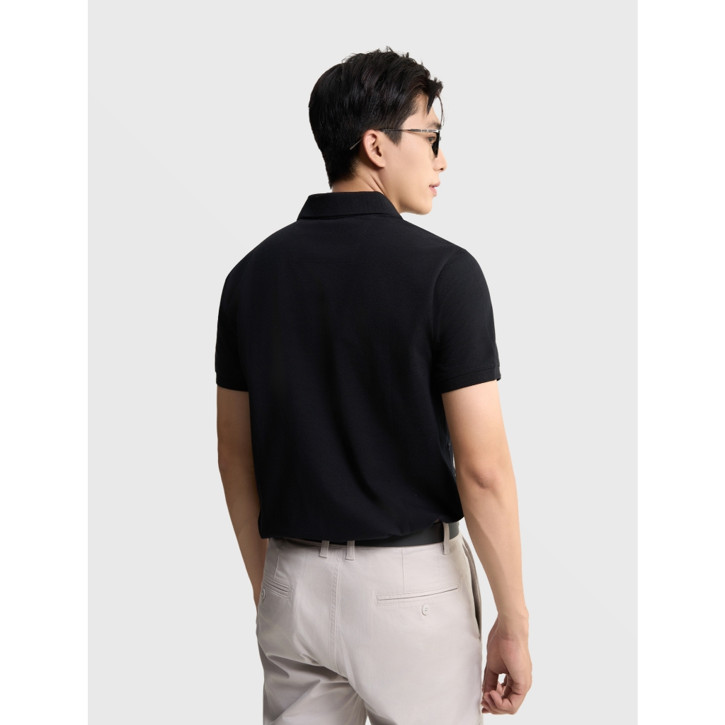 Áo polo nam CANIFA cộc tay cổ bẻ phối kẻ 8TP25S003