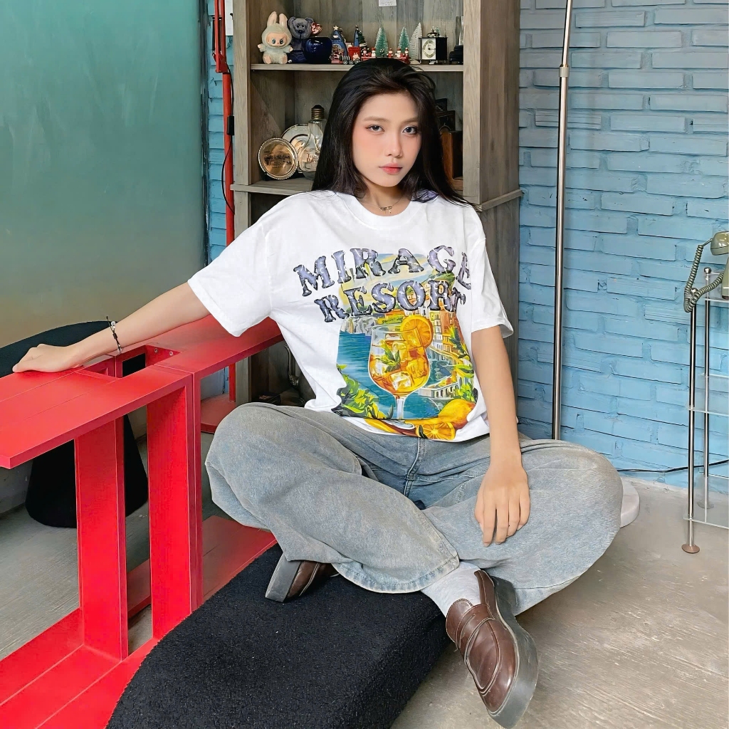 Áo Thun Mirage Họa Tiết Local Brand Chất 100% Cotton Mềm Mịn Thoáng Mát