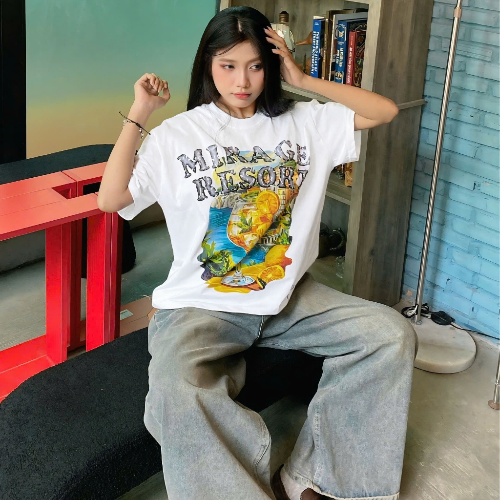 Áo Thun Mirage Họa Tiết Local Brand Chất 100% Cotton Mềm Mịn Thoáng Mát