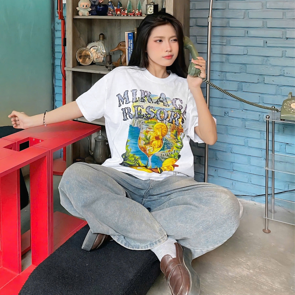 Áo Thun Mirage Họa Tiết Local Brand Chất 100% Cotton Mềm Mịn Thoáng Mát