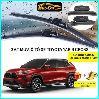 Gạt Mưa ÔTô Yaris Cross Cao Cấp HubCar Thân Mềm Không Xương Gạt Sạch Êm Ái, Không Để Lại Việt Nước