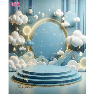 Phông nền nền nền bầu trời xanh chụp ảnh Studio xu hướng mới hiện đại