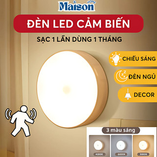Đèn Led Cảm Biến Chuyển Động MAISON, Đèn Cảm Ứng Gắn Tường Cầu Thang Tủ Quần Áo Thông Minh Không Dây