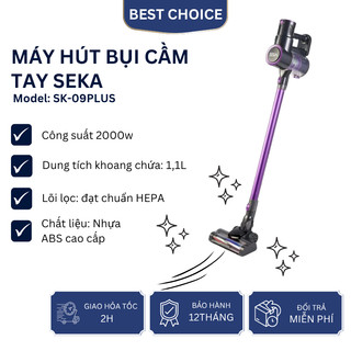 Máy hút bụi cầm tay SEKA SK 09PLUS công suất 2000w lực hút cực mạnh làm sạch nhanh tiện lợi dễ dàng