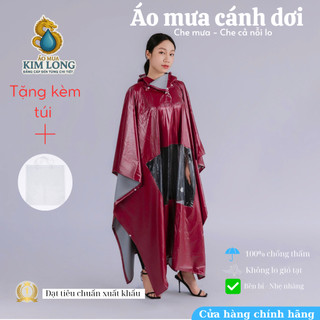 Áo Mưa Cánh Dơi Hai Da Cao Cấp - Không Thấm Nước - Phù Hợp Thời Trang