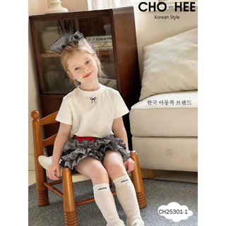 [B&G] Sét váy áo cotton kèm chân váy caro đen, đỏ cho bé gái từ 12-45kg(2-12 tuổi)