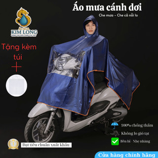 Áo Mưa Dơi Hai Da Có Khẩu Trang  Đi Kèm Có Thể Tháo Rời  - Phù Hợp Cho Cả Nam Và Nữ