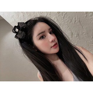 kẹp tóc nơ đá KAB form cứng cáp-phụ kiện phối đồ hot trend
