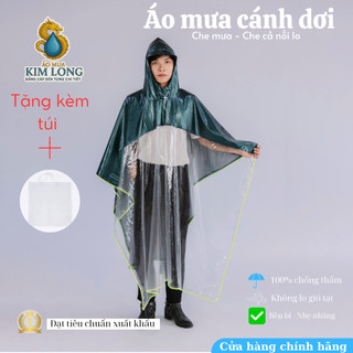 Áo Mưa Nữa Gương Có Bo Viền Phản Quang - Phù hợp Cho Cả Nam Và Nữ